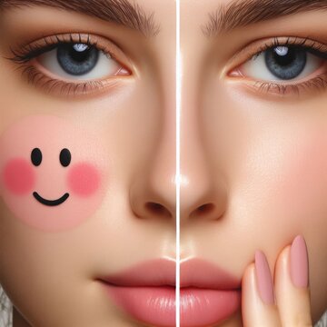 Close-up image of a woman's face, skin care concept.