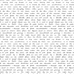 Seamless pattern with illegible handwritten poetry. Abstract background with thin calligraphy, cursive text with rambling words.