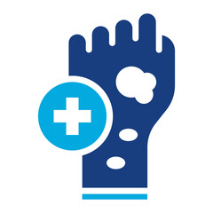 Skin Disease icon vector image. Can be used for Homeless.