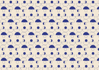 Seamless abstract blue pattern. Decorative graphic design, minimal abstract background.