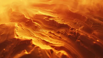 Fototapeten A dynamic abstract fluid background in burnt orange and deep brown, reminiscent of a desert landscape at sunset. © MalikAbdul
