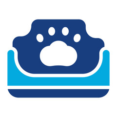 Pet Bed icon vector image. Can be used for Veterinary.