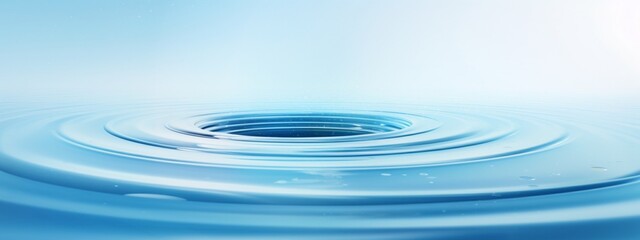 It is designed to be used as a banner in the shape of concentric circles in the clear blue water and a hole in the center.