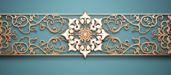 Islamic Arabic Ornament Border Abstract Background