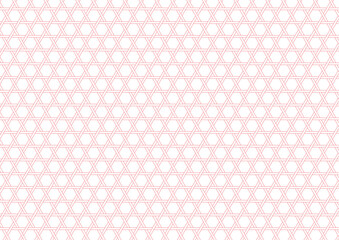 日本の伝統紋様 籠目のシームレスパターン 赤