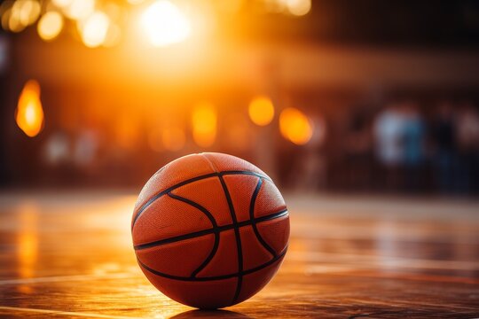 A basketball ball into a basketball basket
