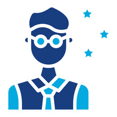 Male Celebrity icon vector image. Can be used for Video Blog.