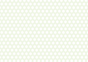 日本の伝統紋様 籠目のシームレスパターン 緑