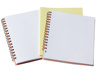 Notepads isolated on white background