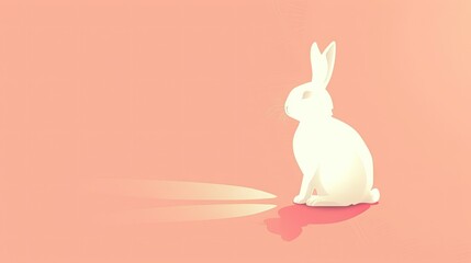 Pastel Easter Delight: Minimalistic 2D Vector Background with Eggs