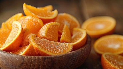 Appetizing orange, a vibrant and juicy citrus fruit. Close-up capture showcasing freshness and ideal for culinary and healthy lifestyle