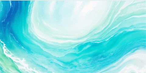 abstract soft blue and green abstract water color ocean wave texture background. Banner Graphic Resource as background for ocean wave and water wave abstract graphics	