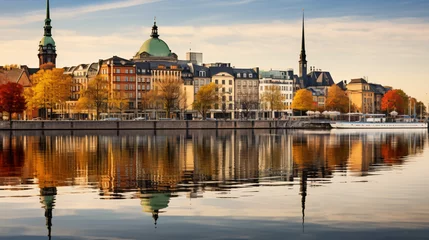 Fototapete Stockholm Reflection