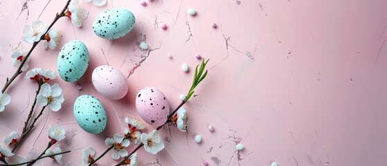 Easter Minimalistic Background: Pastel Colors and Simplicity