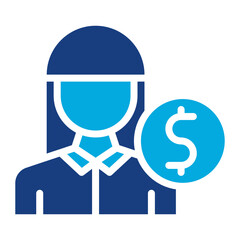 Female Client icon vector image. Can be used for Crime Investigation.