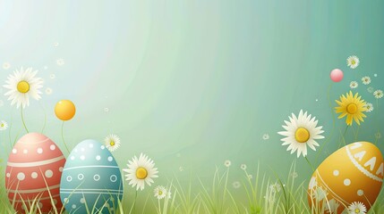 Easter Minimalistic Background: Pastel Colors and Simplicity