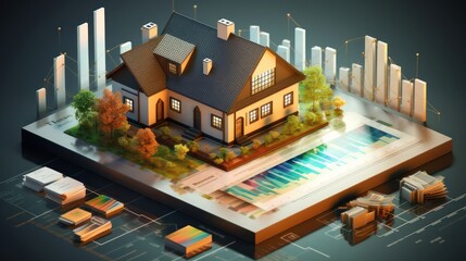 the elements of a property value analysis strategy with an image depicting appraisal tools, value charts, and strategic property valuation