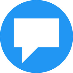 Chat Flat Circle Icon