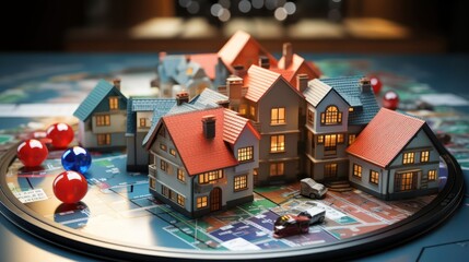 the importance of a contingency plan in a property buying strategy with an image showcasing safety symbols, emergency plans, and strategic risk mitigation - obrazy, fototapety, plakaty