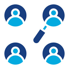 Employees Search icon vector image. Can be used for Human Resource.