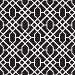 Abstract geometric pattern with lines, rhombuses A seamless vector background. white-black texture