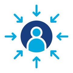 User Centered icon vector image. Can be used for Product Management.