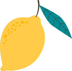 Lemon Fruit With Leaf