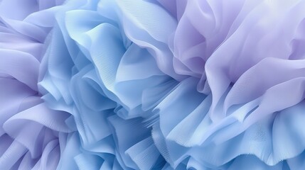 A Close-Up View of Ethereal Blue and Purple Fabric Folds