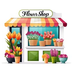 Fototapeta na wymiar Web icon set - flower shop 