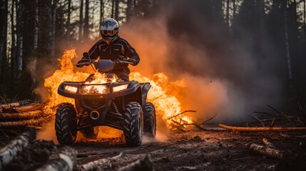 Fire in ATV