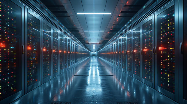 interior of a station or data center
