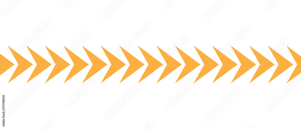 Poster abstract seamless repeatable orange arrow symbols vector.