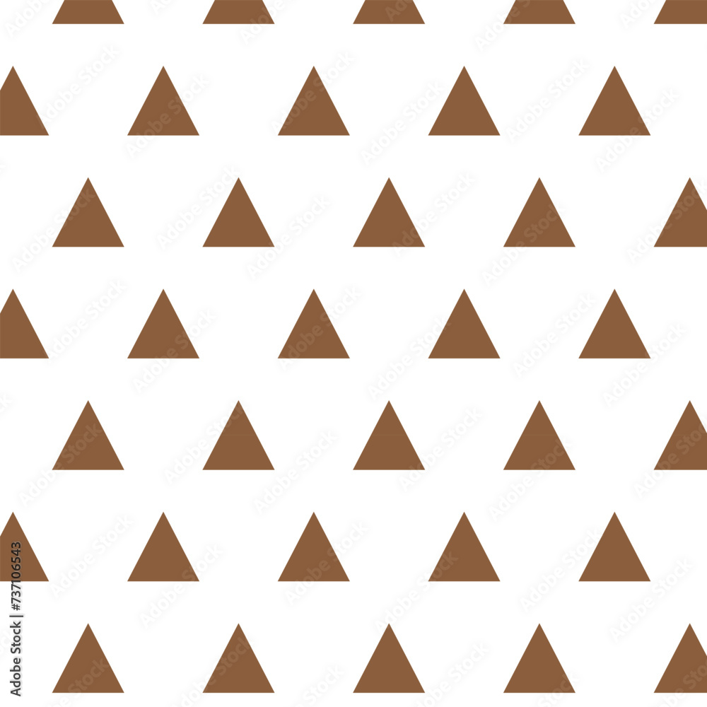 Poster abstract seamless repeatable brown triangle pattern.