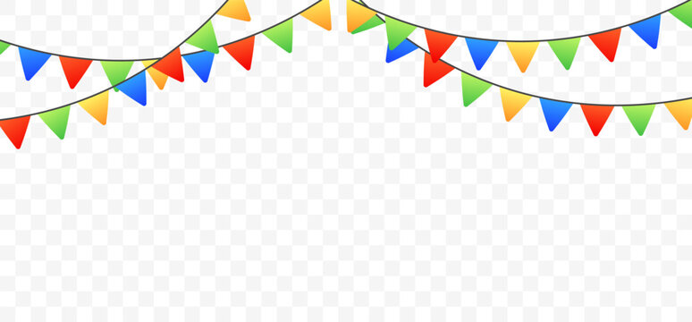 Holiday ribbon banner mockup. Transparent background. Flat style. Vector icon