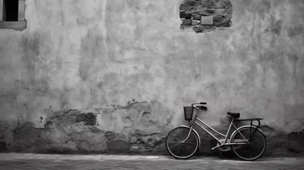 Foto op Canvas A bicycle © Black