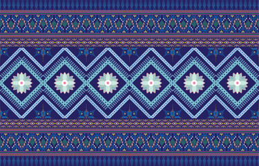 Aztec ethnic background design vector with a seamless pattern. Traditional motifs are illustrated. Element of a seamless pattern template
