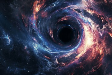 a black hole in space. Generative Ai
