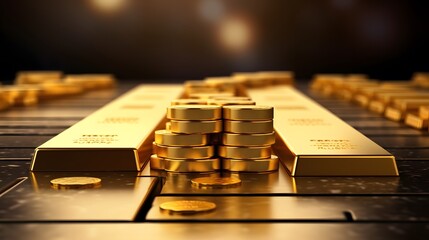 Physical gold trading investment concept with road from gold bars. Investing in Tax Free Gold Bullion · Investment Gold Bars and Coins
