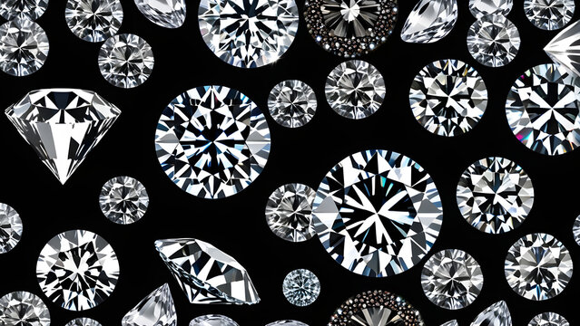Graphic image depicting a sparkling diamond. Generative AI.