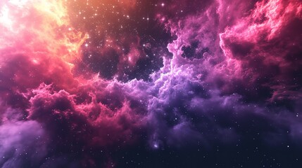 Abstract Starlight and Pink and Purple Clouds