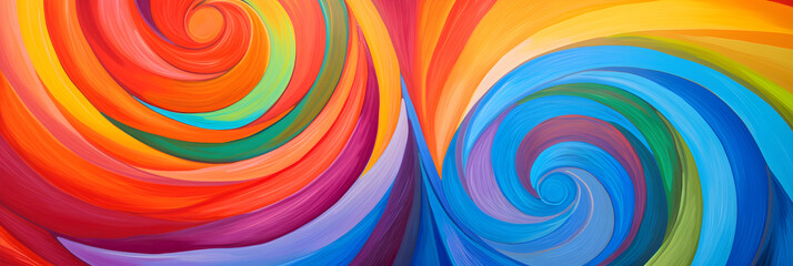 Eye-catching Multicolor Spiral Funky Pattern: A Retro-Inspired Contemporary Art