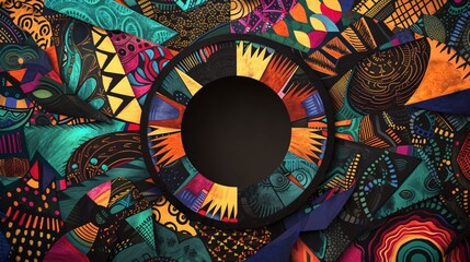 Colorful Eye of the Month A Vibrant and Creative Spin on the Circle of Time Generative AI - obrazy, fototapety, plakaty