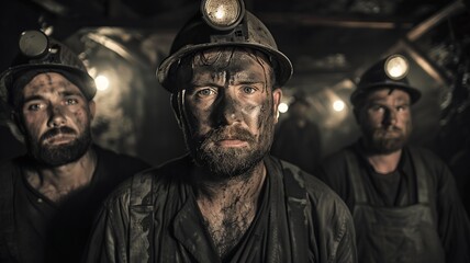 Fototapeta premium 1920s Coal Miners' Grit and Unity