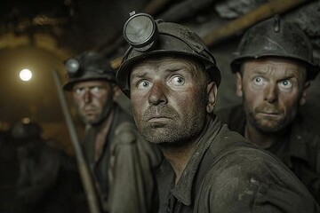 Obraz premium 1920s Coal Miners' Grit and Unity