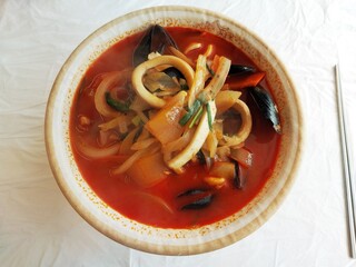 Jjampong Korean cuisine noodles