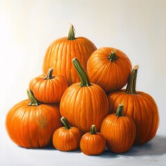 Obraz premium Pumpkin Patch Party A Monthly Celebration of Fall's Favorite Fruit Generative AI