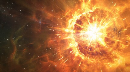 Neon Cosmic Explosion Generative AI