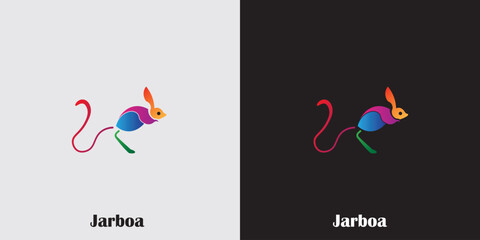 jerboa logo vector silhouette art icon - obrazy, fototapety, plakaty