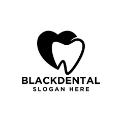 love dental logo design vector illustration