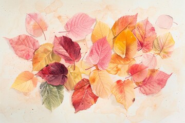 Fall Foliage A Painted Patchwork of Autumn Leaves Generative AI